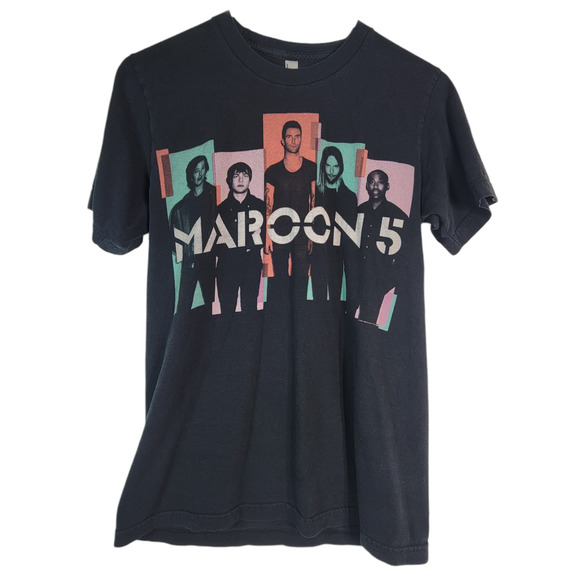 Maroon 5 Shirt Womens Small Adam Levine 2013 Rock Band Black Pastel Concert - Picture 3 of 7